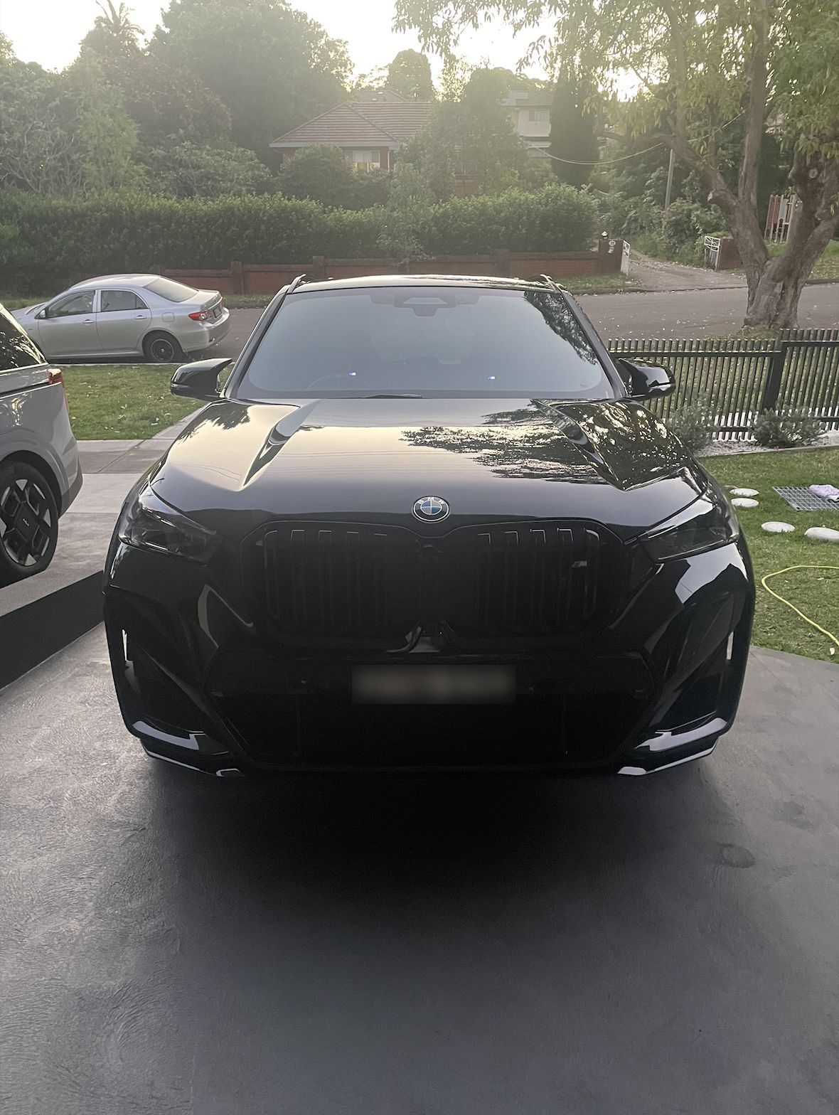 Black SUV with dark tinted windows